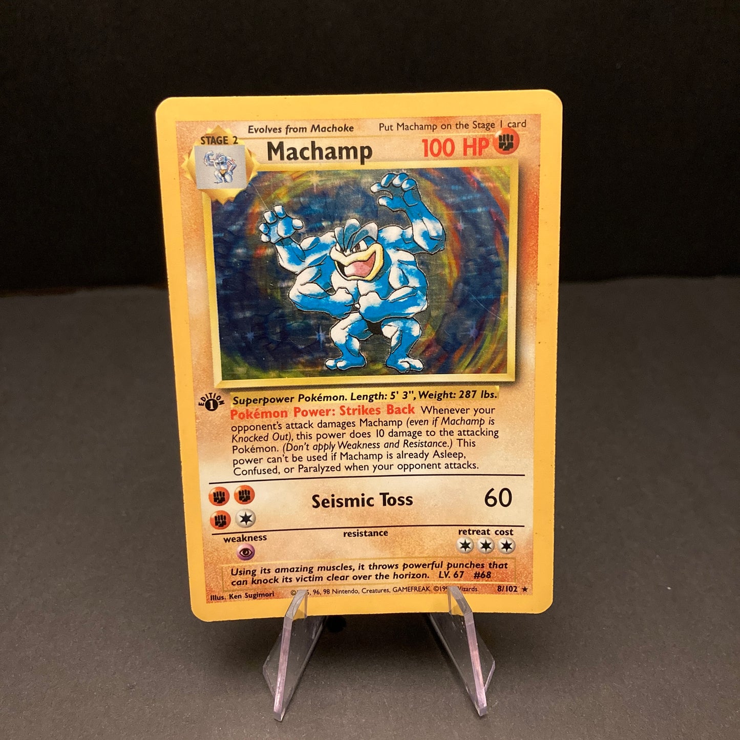 Machamp #8 Pokemon Base Set Holo - 1st Edition