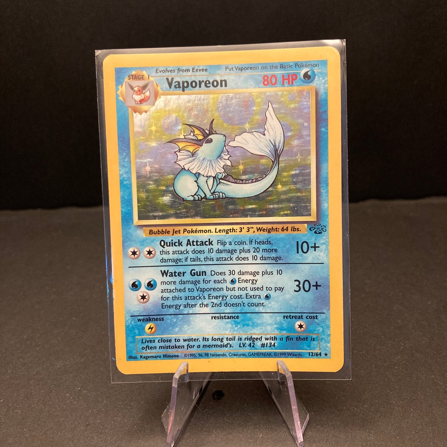Vaporeon #12 Pokemon Jungle Holo