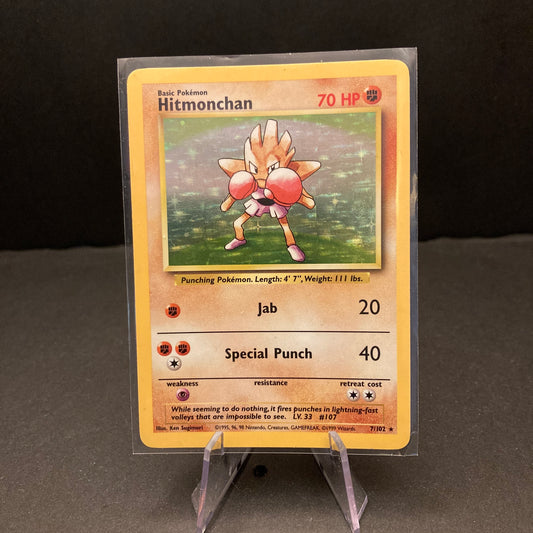 Hitmonchan #7 Pokemon Base Set Holo