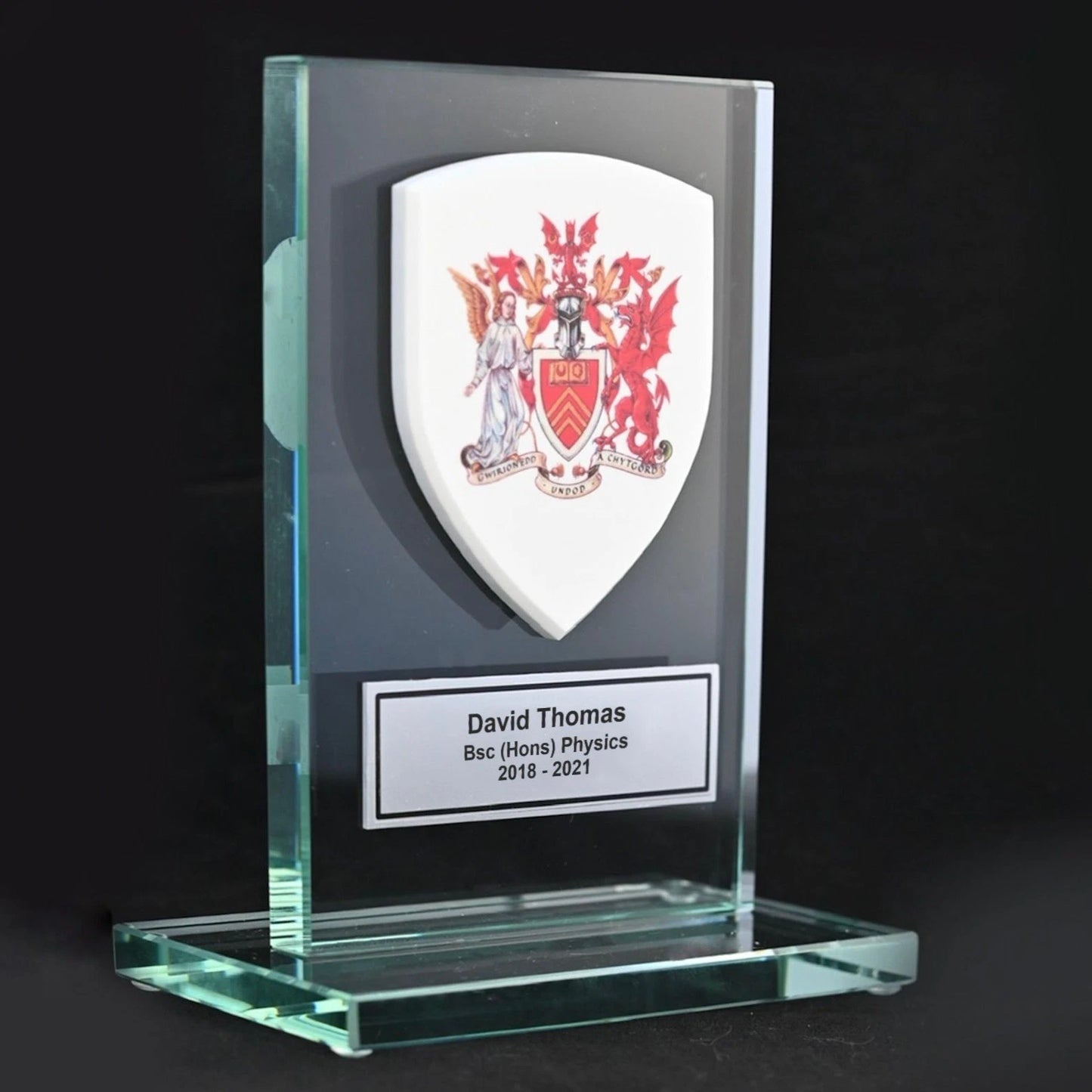University/College Glass Graduation Plaque - Customised & Made to Order